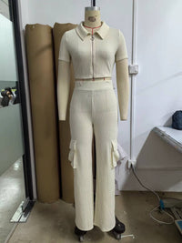 Mayla Trousers with Pockets in Ivory