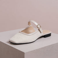 Maysie Slip-On Mule in Beige