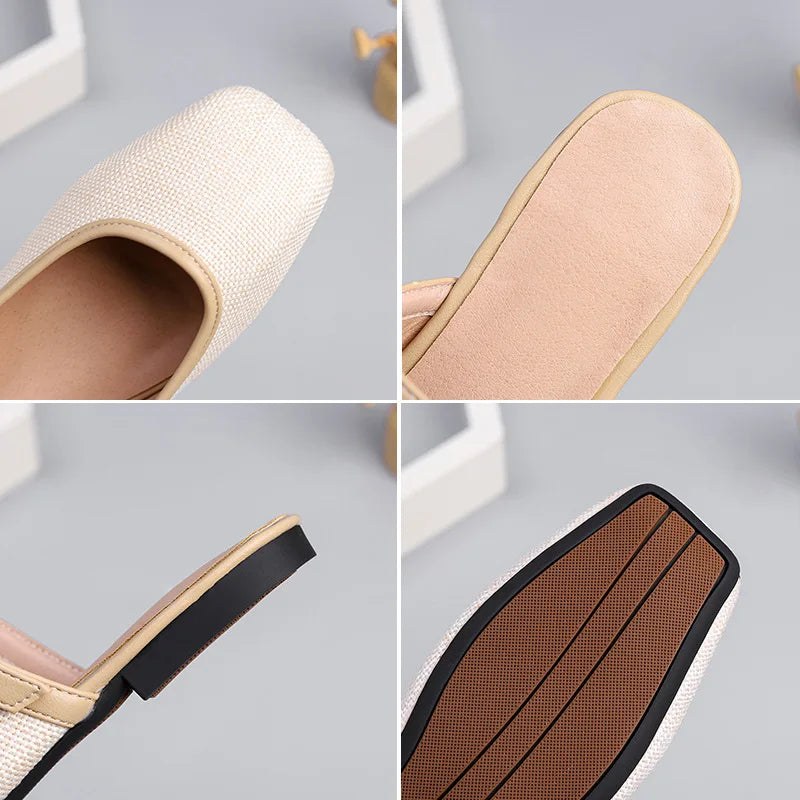 Maysie Slip-On Mule in Beige