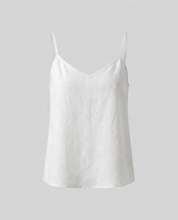 Meera Airy Linen Top with V-Neck in Linen