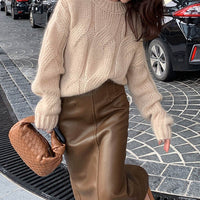 Meera Knit Sweater in Beige