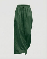 Meera Linen Trousers in Green