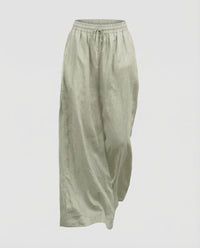 Meera Linen Trousers in Grey