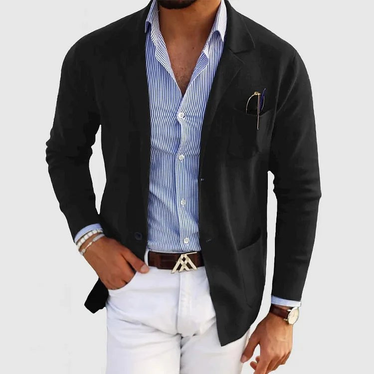 Mees Casual Vest in Black