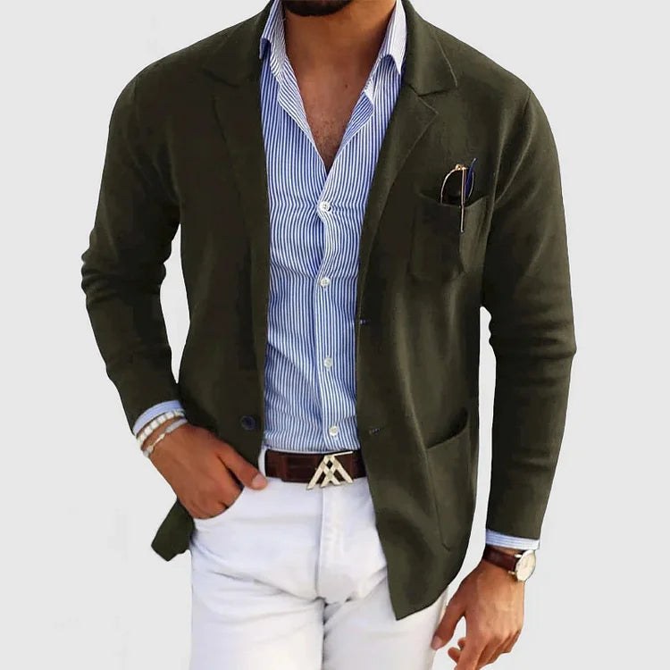 Mees Casual Vest in Dark Green