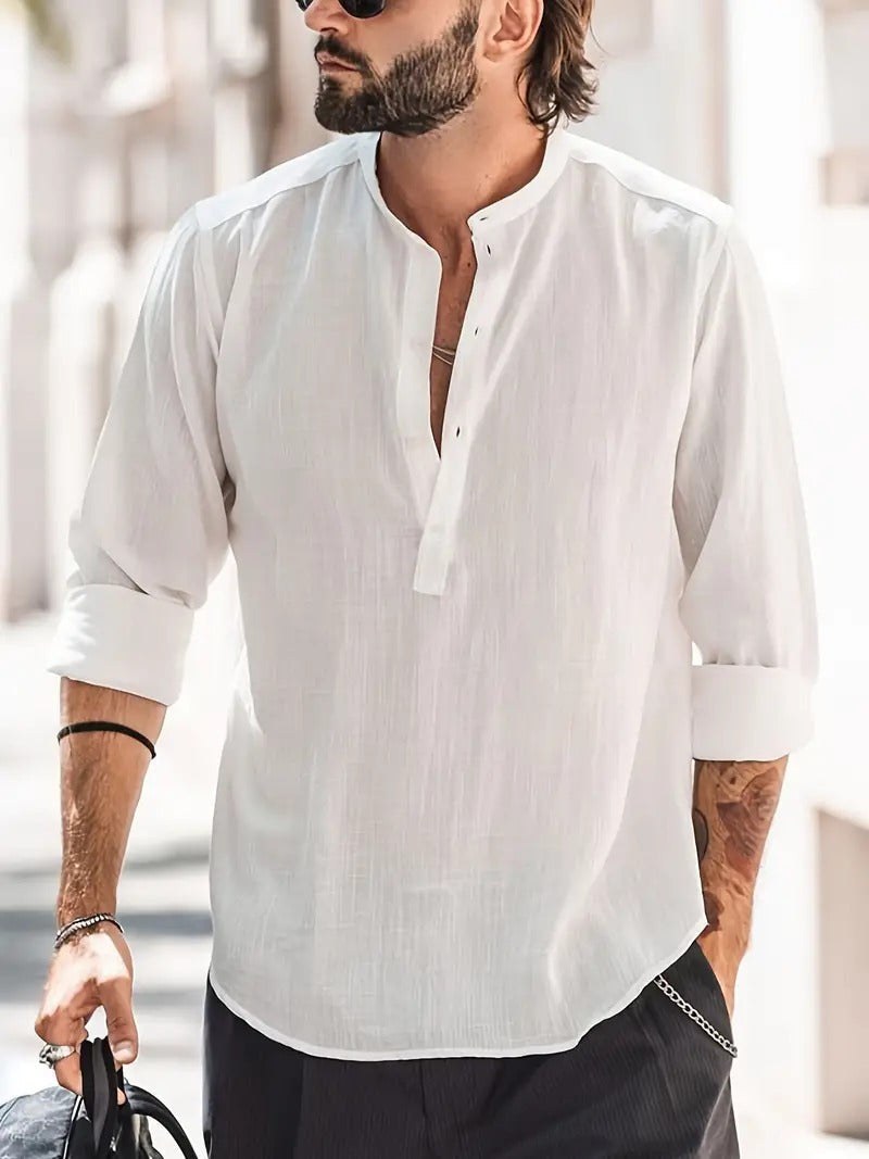 Mees Linen Shirt in White