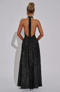 Tilly Maxi Dress – Black Sparkle