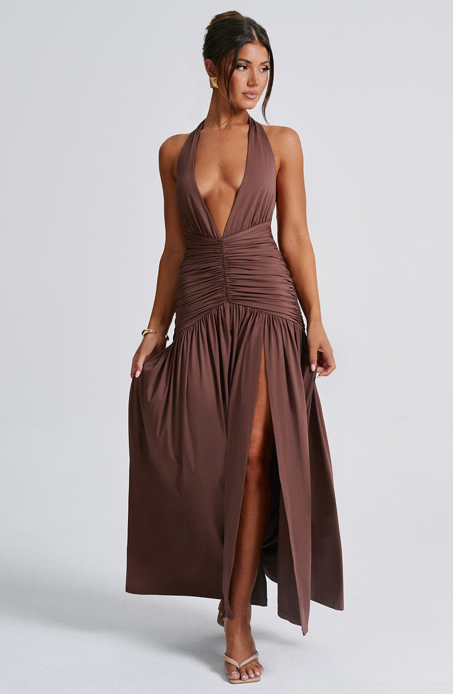 Tilly Maxi Dress – Chocolate