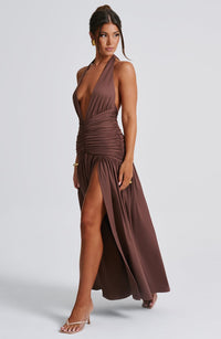 Tilly Maxi Dress – Chocolate