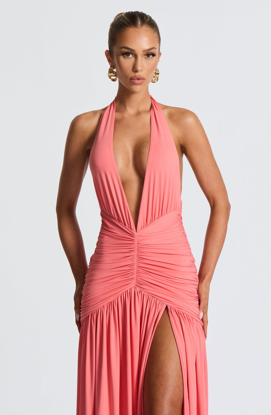 Tilly Maxi Dress – Coral Pink