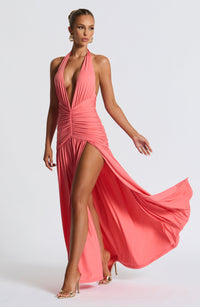 Tilly Maxi Dress – Coral Pink