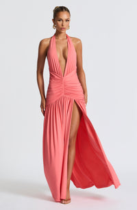 Tilly Maxi Dress – Coral Pink