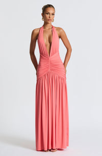 Tilly Maxi Dress – Coral Pink