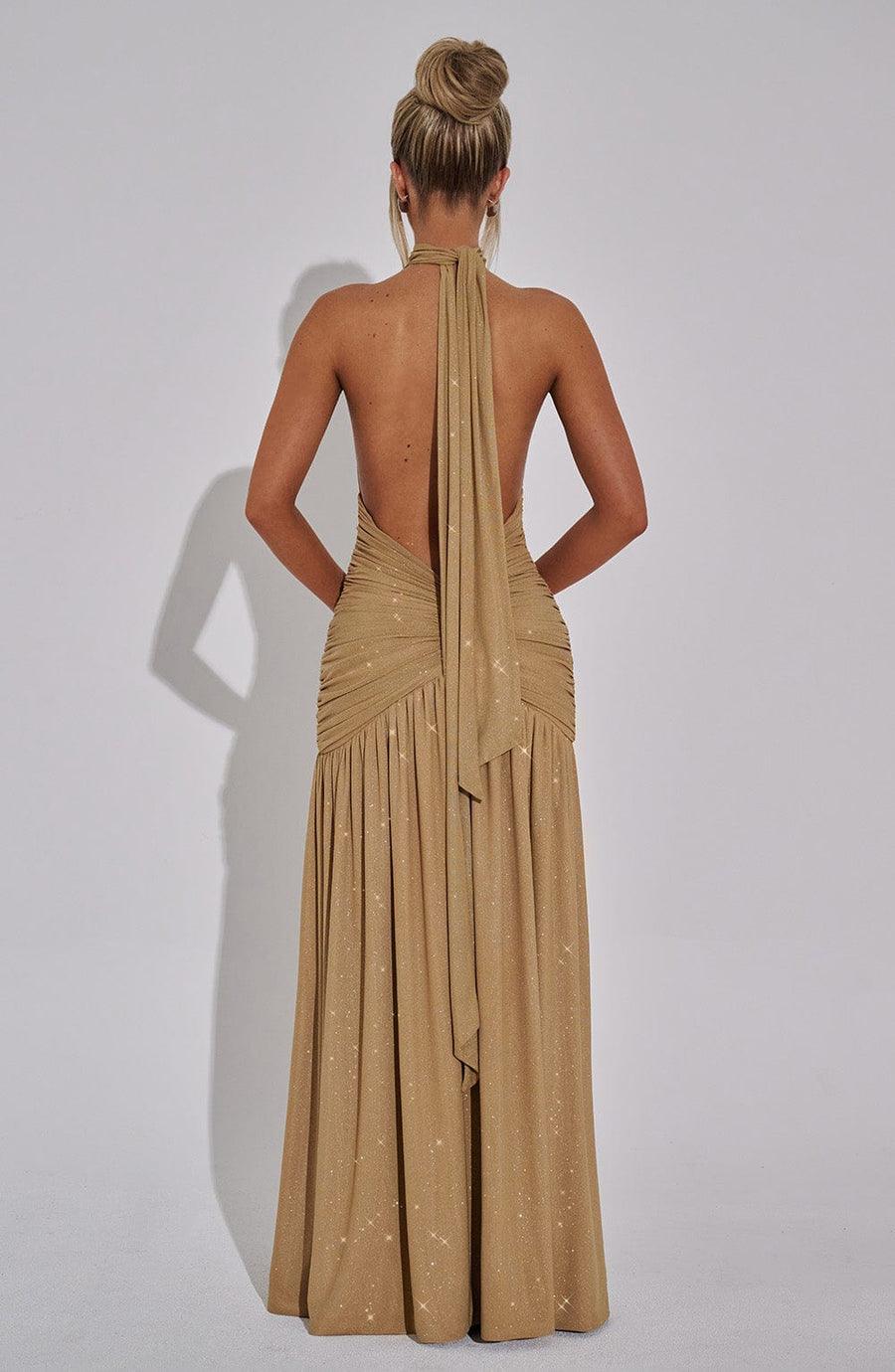 Tilly Maxi Dress – Gold Sparkle