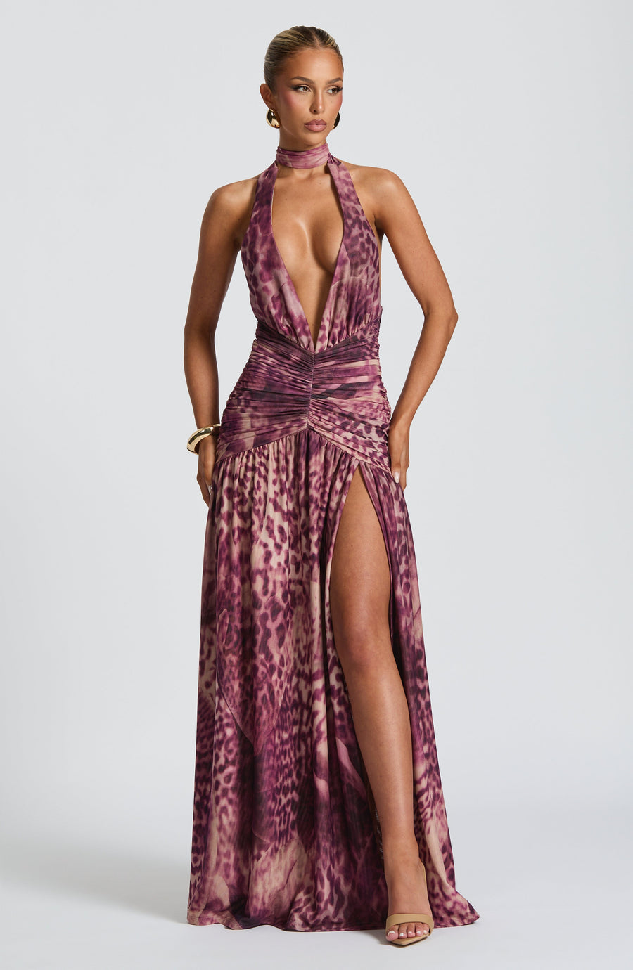 Tilly Maxi Dress – Magenta Orchid Print