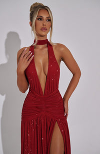 Tilly Maxi Dress – Red Sparkle