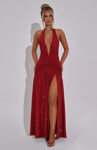 Tilly Maxi Dress – Red Sparkle