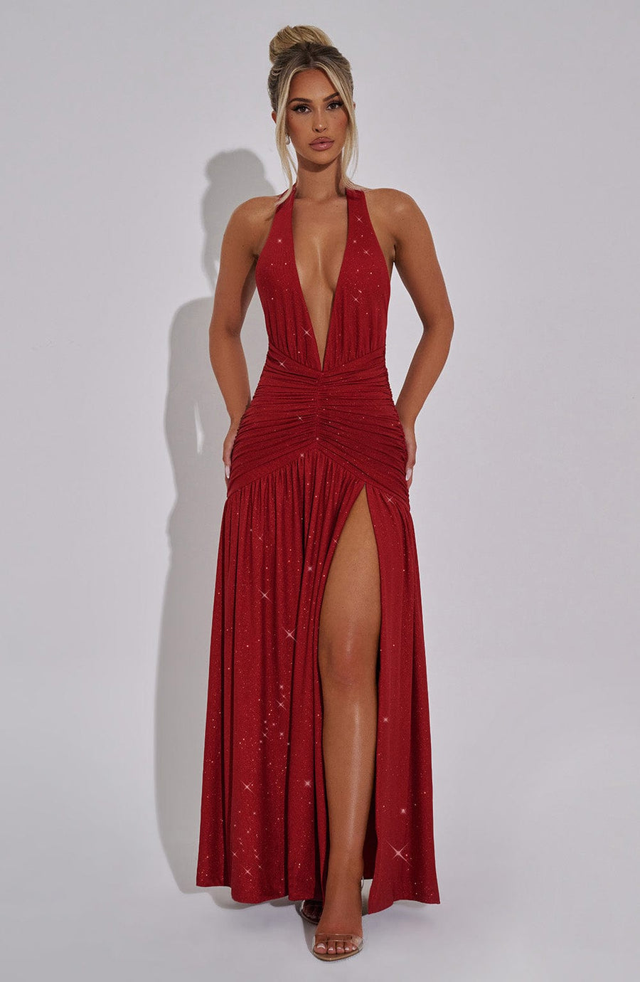 Tilly Maxi Dress – Red Sparkle