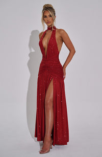 Tilly Maxi Dress – Red Sparkle
