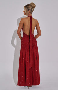 Tilly Maxi Dress – Red Sparkle