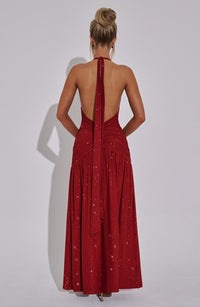 Tilly Maxi Dress – Red Sparkle
