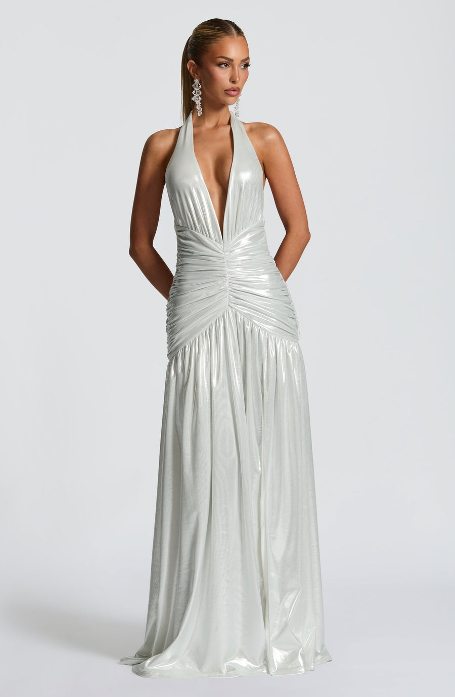 Tilly Maxi Dress – Silver