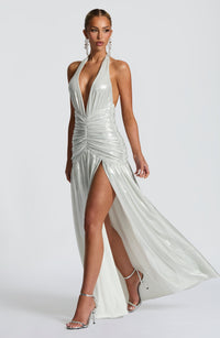 Tilly Maxi Dress – Silver