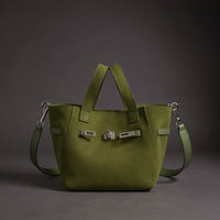 Melania Mini Suede Tote in Olive