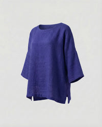 Melina Linen Tunic in Blue