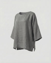 Melina Linen Tunic in Grey