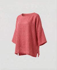 Melina Linen Tunic in Pink