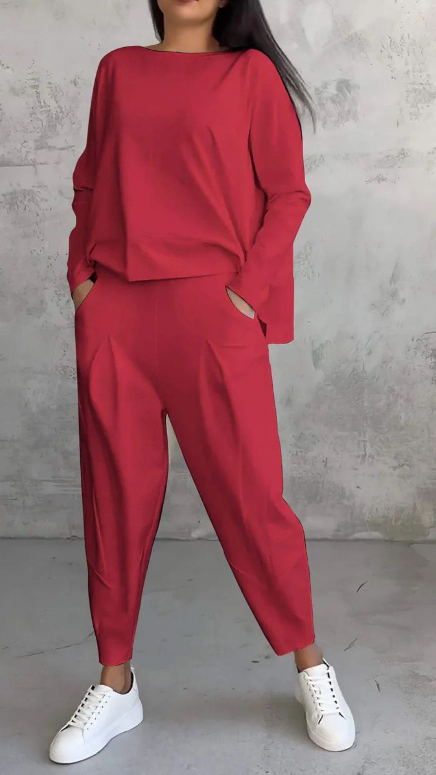 Melody Casual Suit in Red