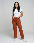 Melody Comfortable Linen Blend Trousers with Drawstring Waist