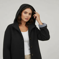 Melody Elegant Coat in Black