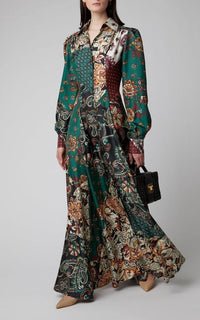 Melody Elegant Maxi Dress with Button Front