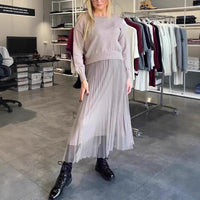 Melody Elegant Sweater with Pleated