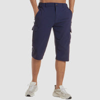 Lucas | Men's Knee-Length Straight-Leg Cargo Shorts Button-Fly