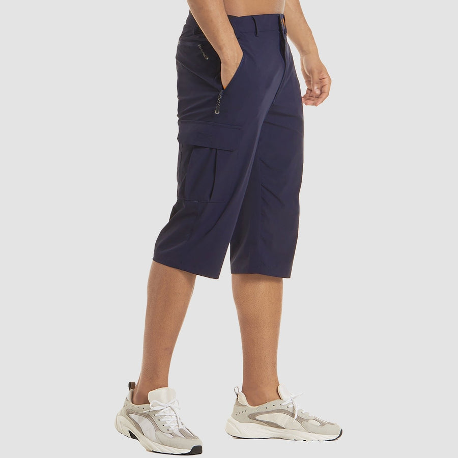 Lucas | Men's Knee-Length Straight-Leg Cargo Shorts Button-Fly