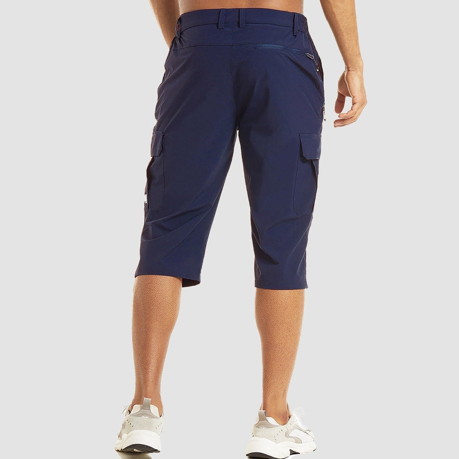 Lucas | Men's Knee-Length Straight-Leg Cargo Shorts Button-Fly