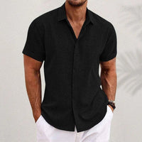 Noah | Men's Linen Short Sleeve Shirt Button Down Regular Fit