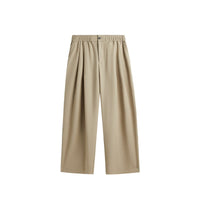 Theo | Men's Linen Wide Leg Drawstring Trousers Pleated
