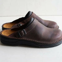 Charlie | Men's Leather Buckle-Strap Slip-On Clogs