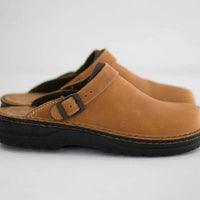 Charlie | Men's Leather Buckle-Strap Slip-On Clogs
