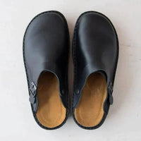Charlie | Men's Leather Buckle-Strap Slip-On Clogs