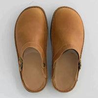 Charlie | Men's Leather Buckle-Strap Slip-On Clogs