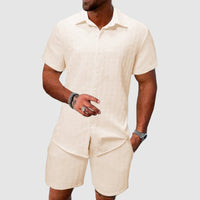 Oliver | Men's Short-Sleeve Jacquard Two-Piece Set