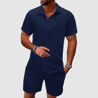 Oliver | Men's Short-Sleeve Jacquard Two-Piece Set