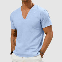 Jack | Men's V-Neck Linen Short-Sleeve T-Shirt