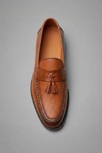Freddie | Men's Woven Tassel Slip-On Loafers Smart Formal Shoes