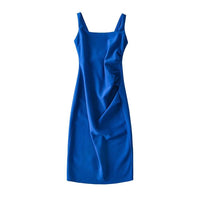 Mercy Elegant Dress with Ruffles in Kleinblau
